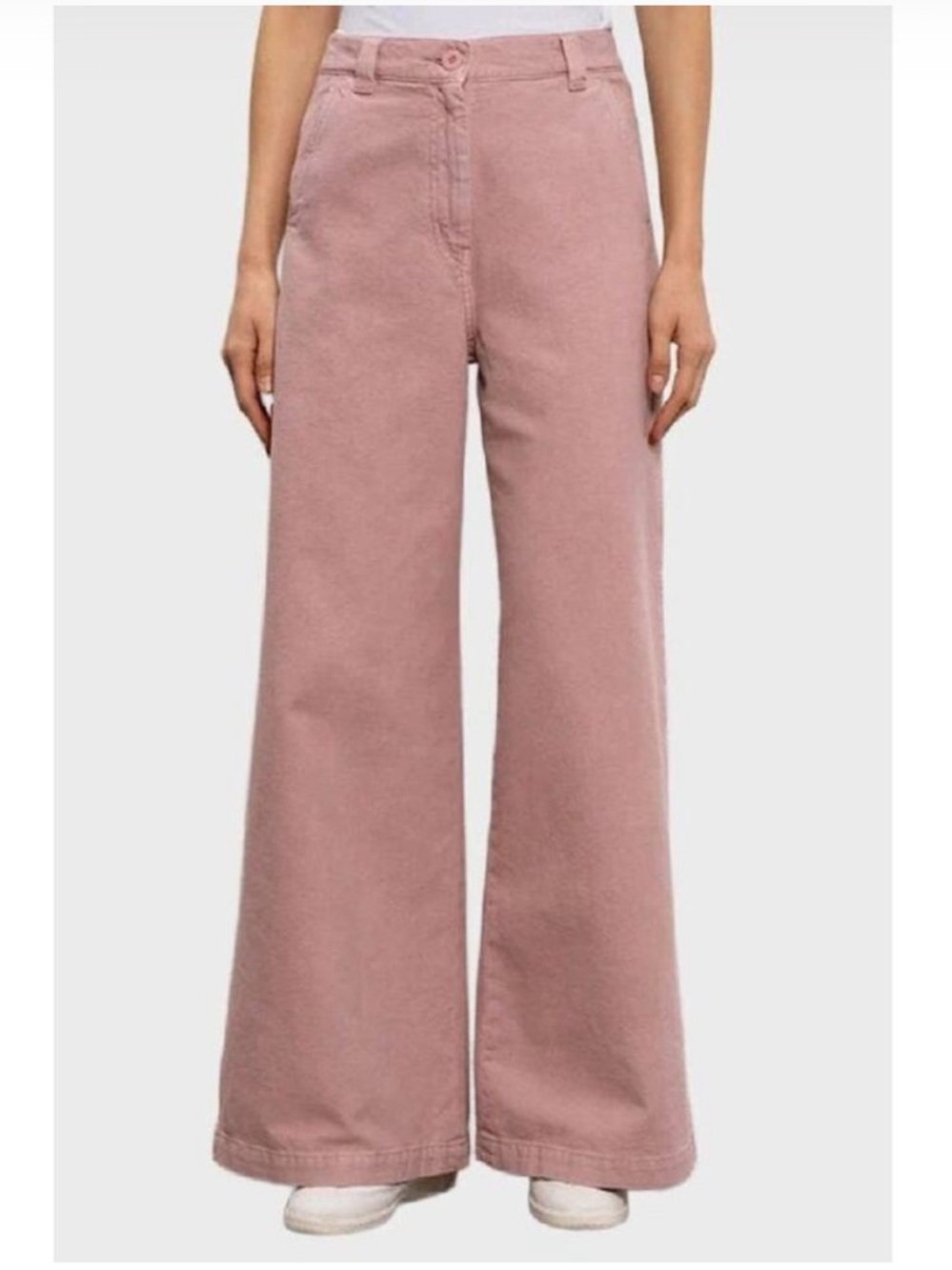 LIKE NEW Young Fabulous & Broke Blush Pink Wide-Leg Cropped Pants